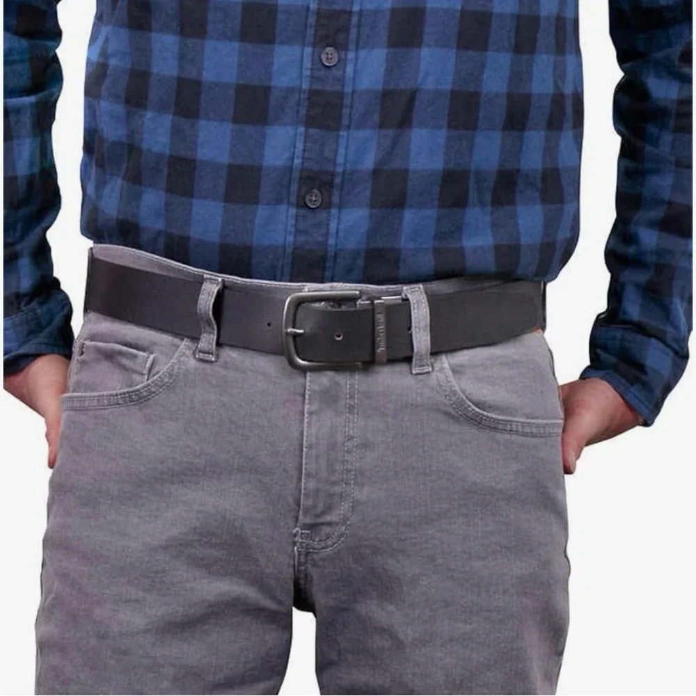 Timberland Reversible Leather Belt Black & Dark Brown Size 40